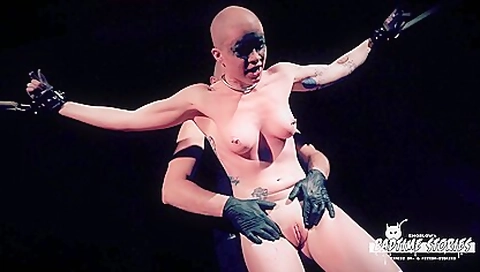 Tattooed Babe Plays Out Extreme Bdsm Fantasy With Red Used